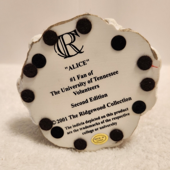 🧡"Alice" Snowman Cheerleader #1 Fan of University of Tennessee Volunteers 2001 - Picture 6 of 7